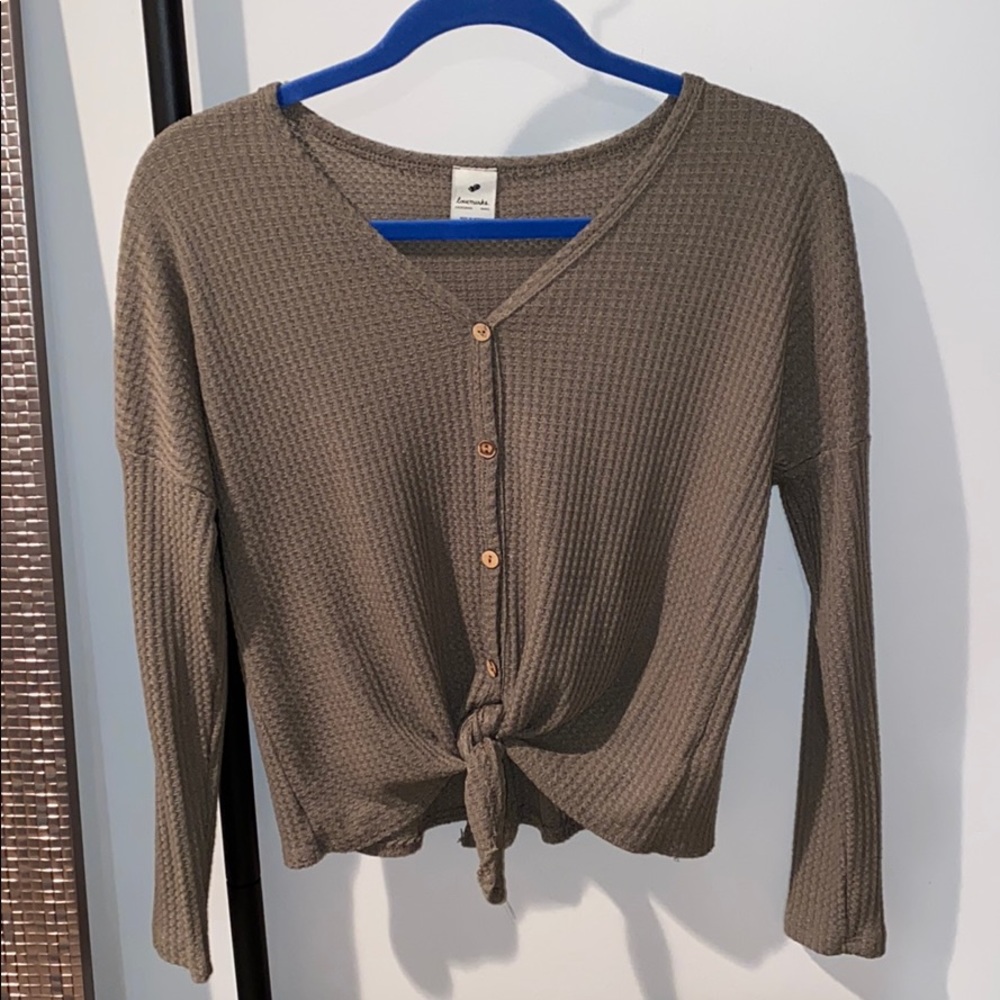 Tie Front Button Shirt